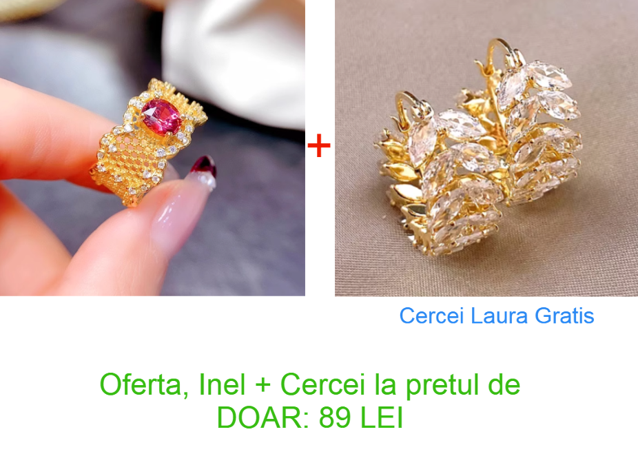 Adina™ Inel si Cercei lucrati cu maiestrie!