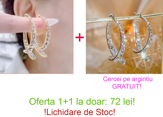 Cercei Geometrici Cu Cristale!